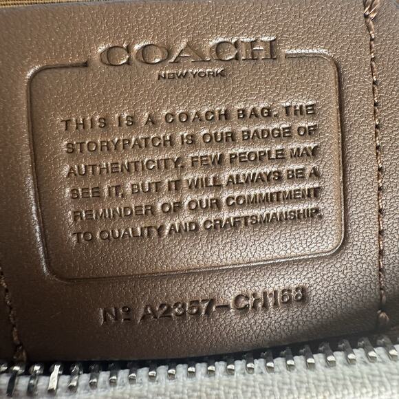 COACH Rowan Satchel In Signature Canvas With Trompe L'oeil Print CH168 White - Picture 7 of 13